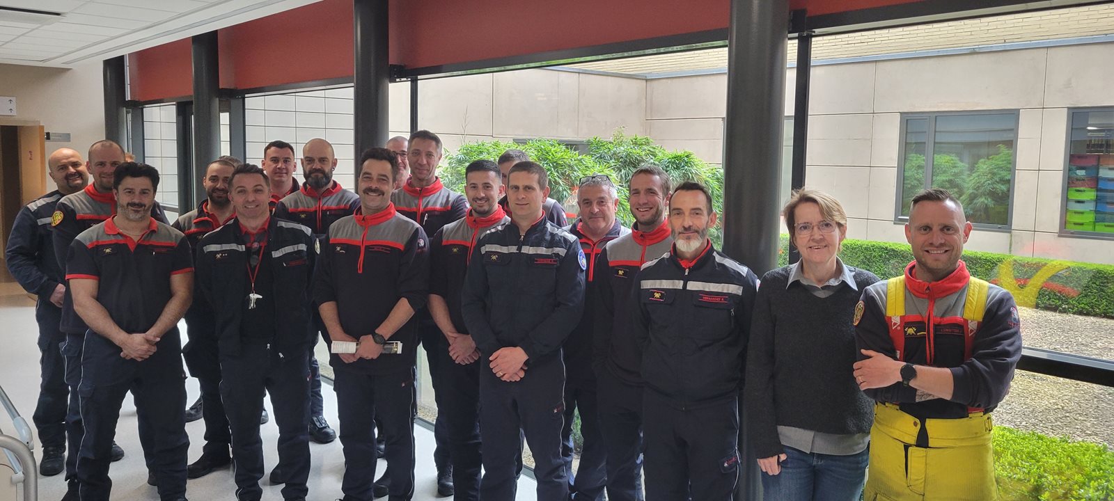 Visite des équipes d'intervention des pompiers de Liège à Hermalle