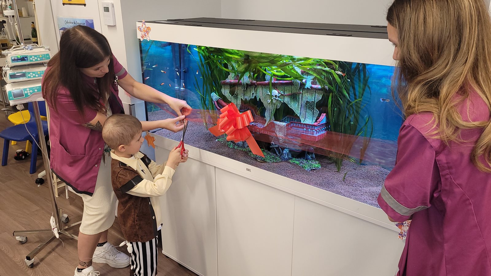 Clinique CHC MontLégia: un aquarium pour adoucir le quotidien des enfants